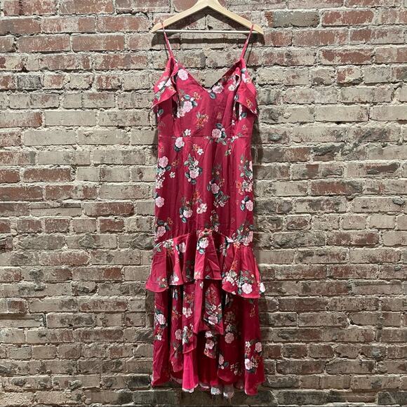 Keepsake The Label Magenta Floral Tiered Maxi Dress NWT Size XL - Picture 4 of 10